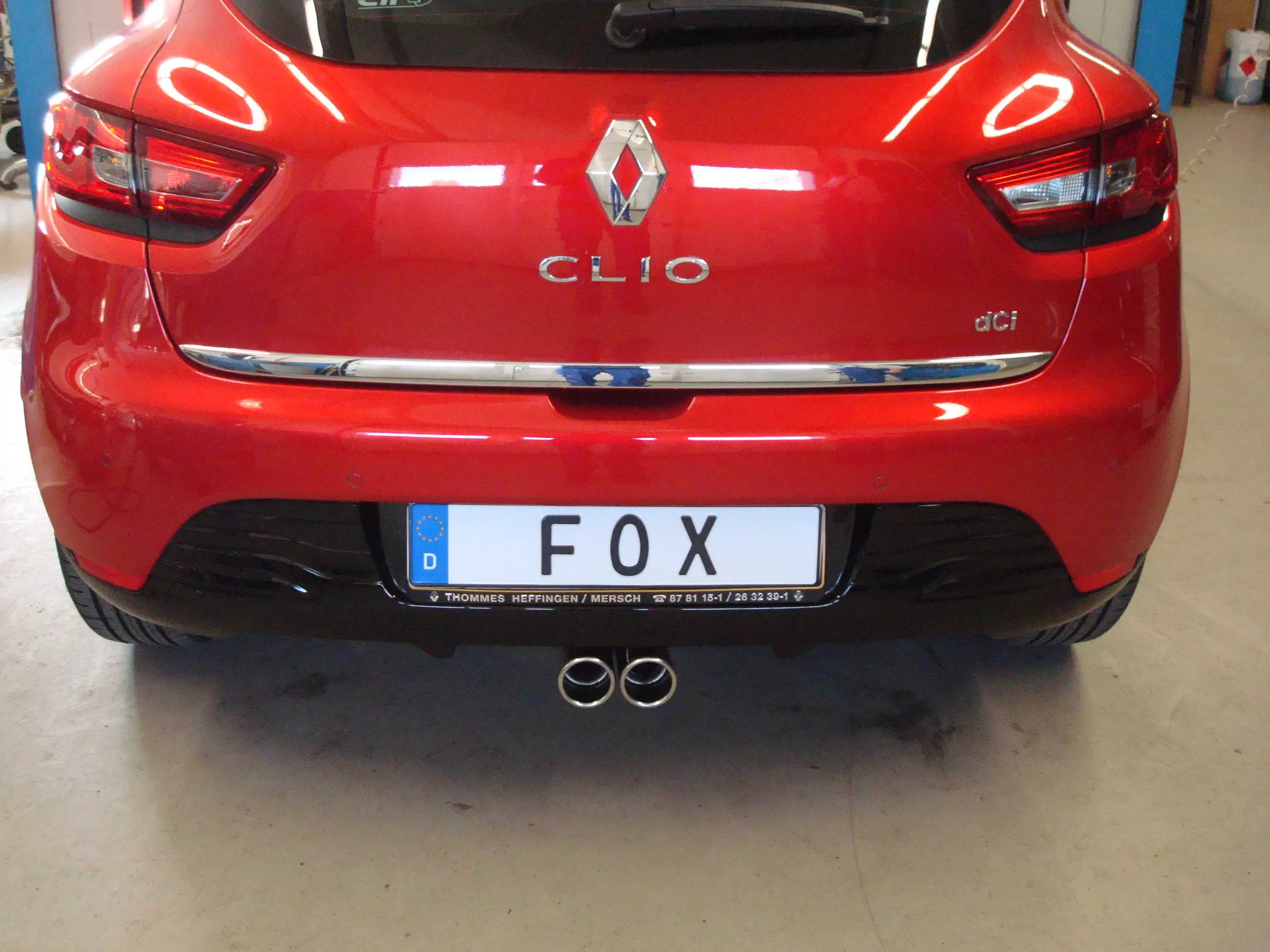 Renault Clio IV  Endschalldämpfer Ausgang mittig - 2x76 Typ 16