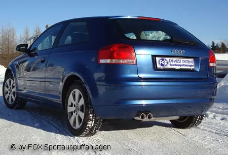 Audi A3 - 8P (3-Türer)  Endschalldämpfer - 2x76 Typ 13