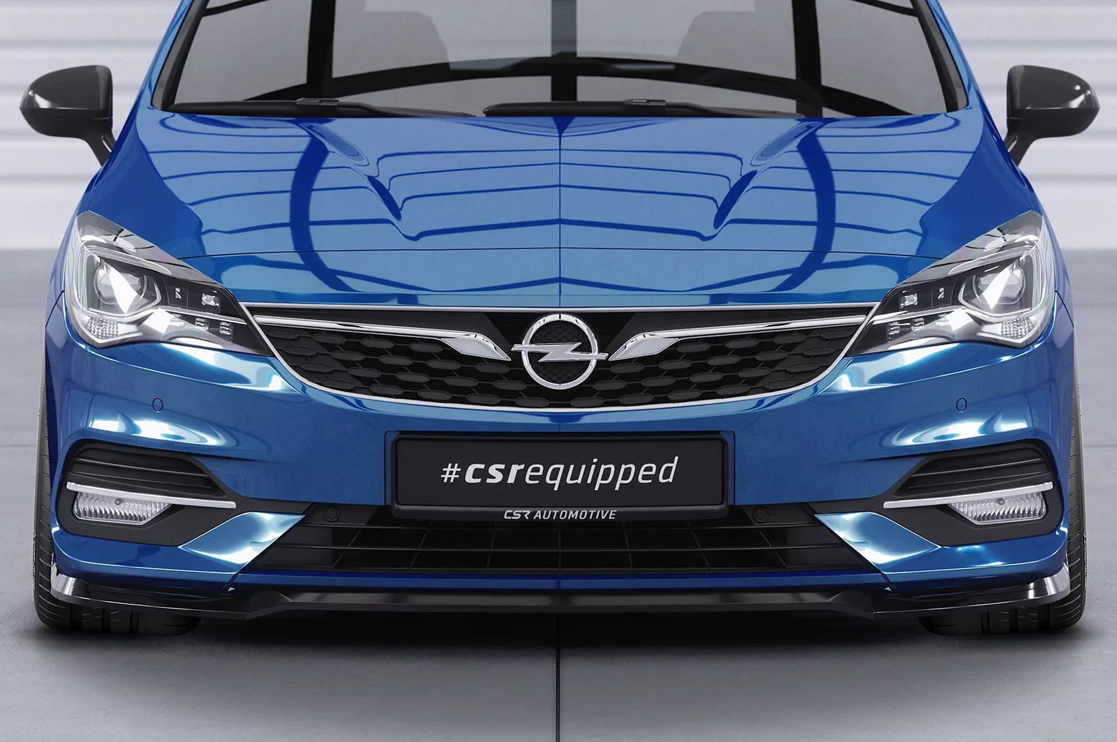Cup-Spoilerlippe mit ABE für Opel Astra K CSL601 Schwarz Strukturiert