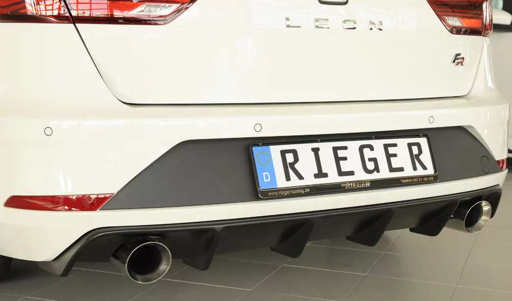 Rieger Heckeinsatz für Seat Leon FR (5F) - 5-tür. (ST/Kombi) 01.17- (ab Facelift) carbon optik