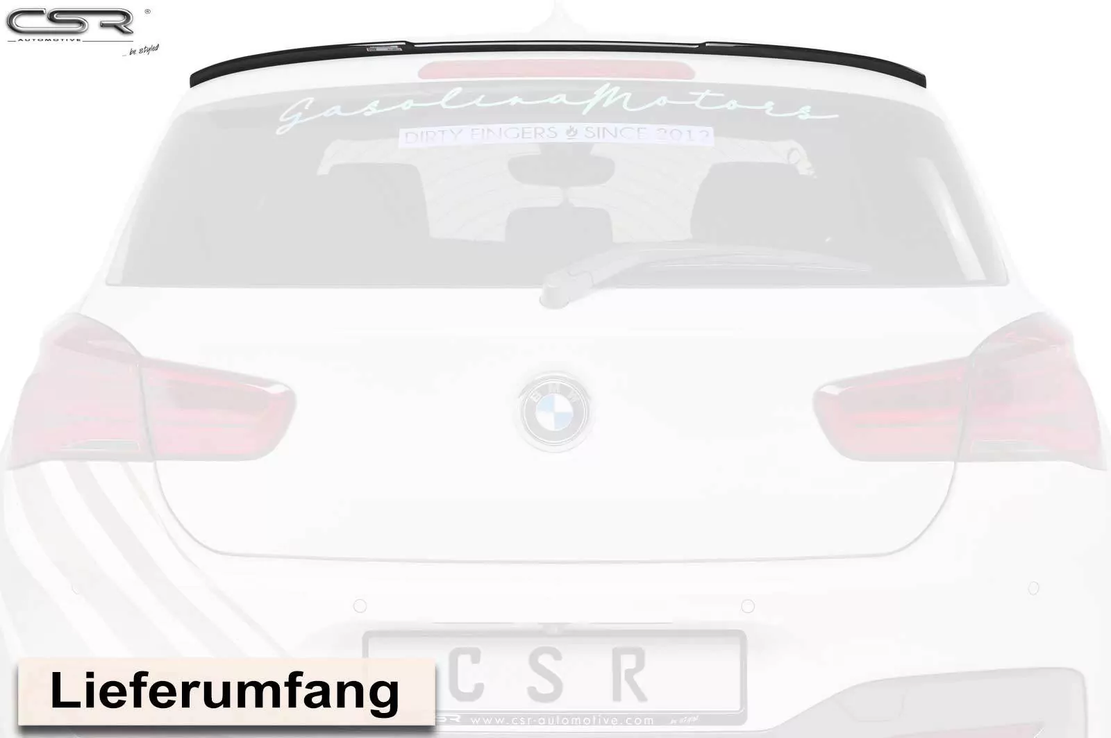 Heckflügel mit ABE für BMW 1er F20/F21 HF630-M Carbon Look (matt)