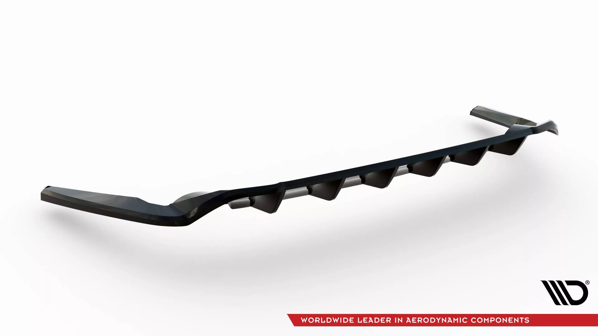 Hinten Splitter (mit Einem Vertikalem Balken) Toyota RAV4 GR Sport Mk5 Schwarz Hochglanz