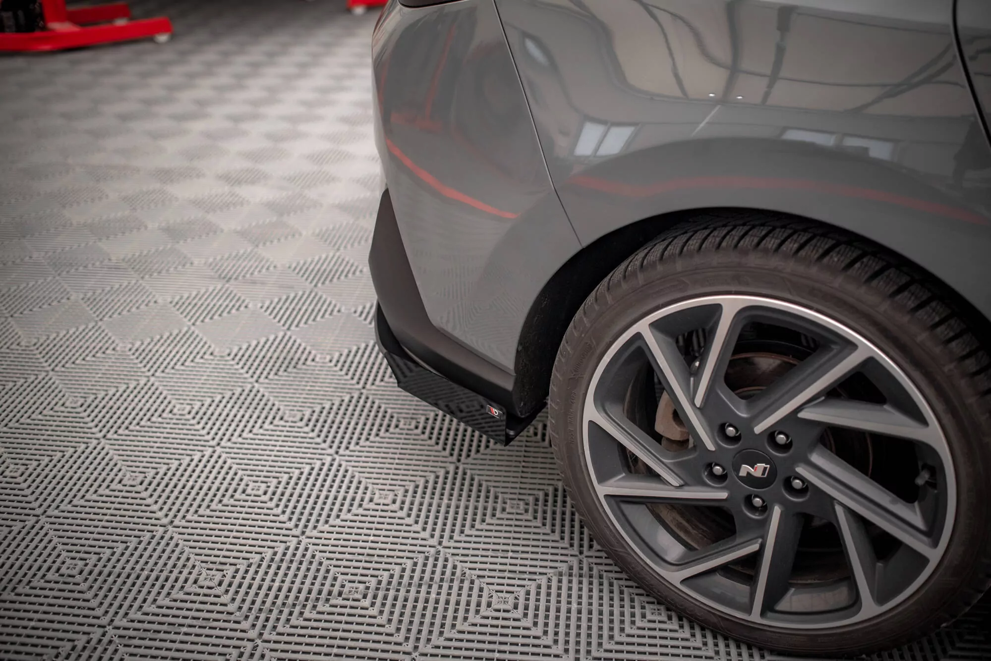 Street Pro Heck Ansatz Flaps Diffusor +Flaps Für Hyundai I30 Fastback N-Line Mk3 Facelift Schwarz Hochglanz