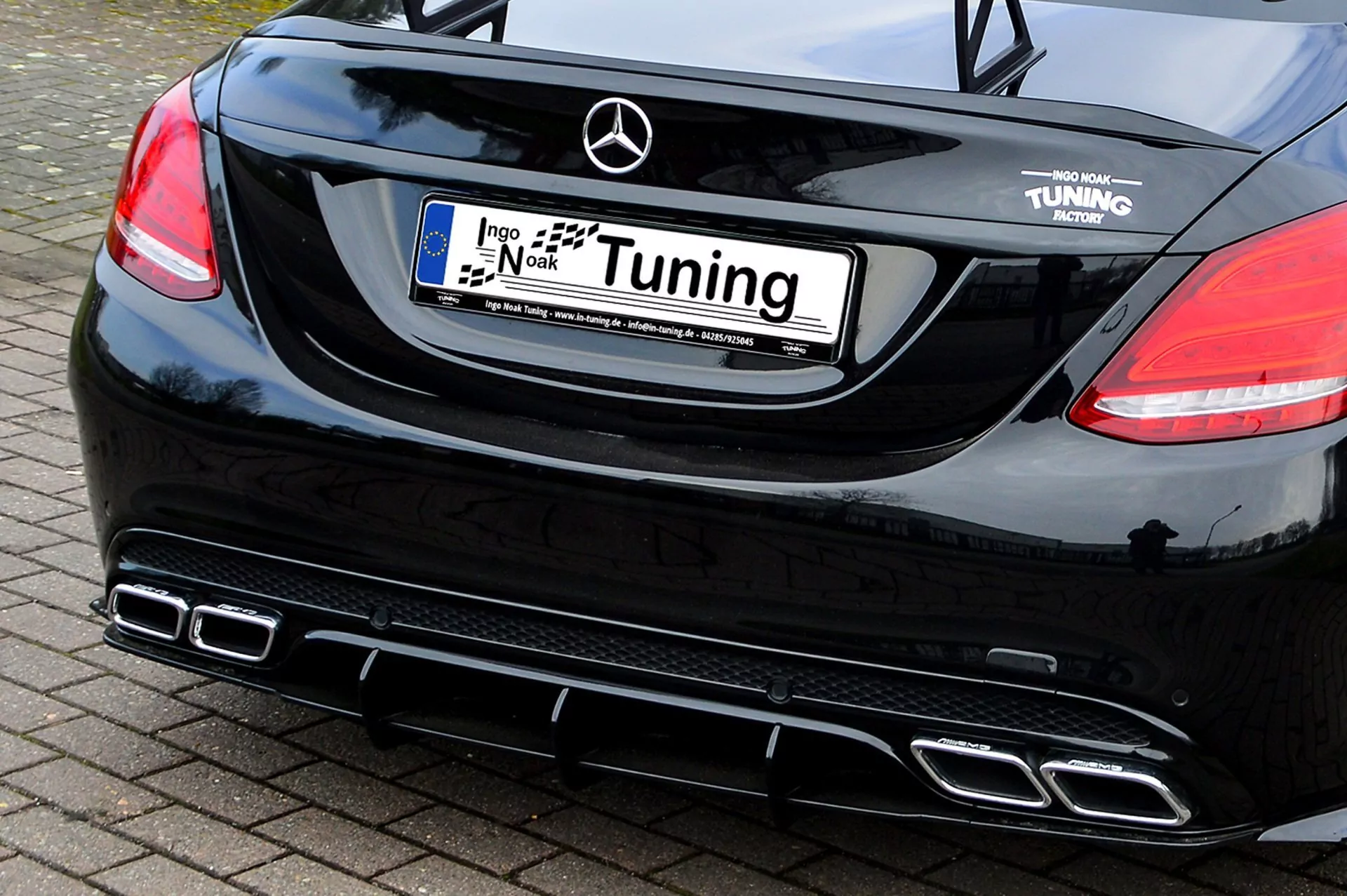 Gefräster Heckansatz für Mercedes C-Klasse C63AMG+S