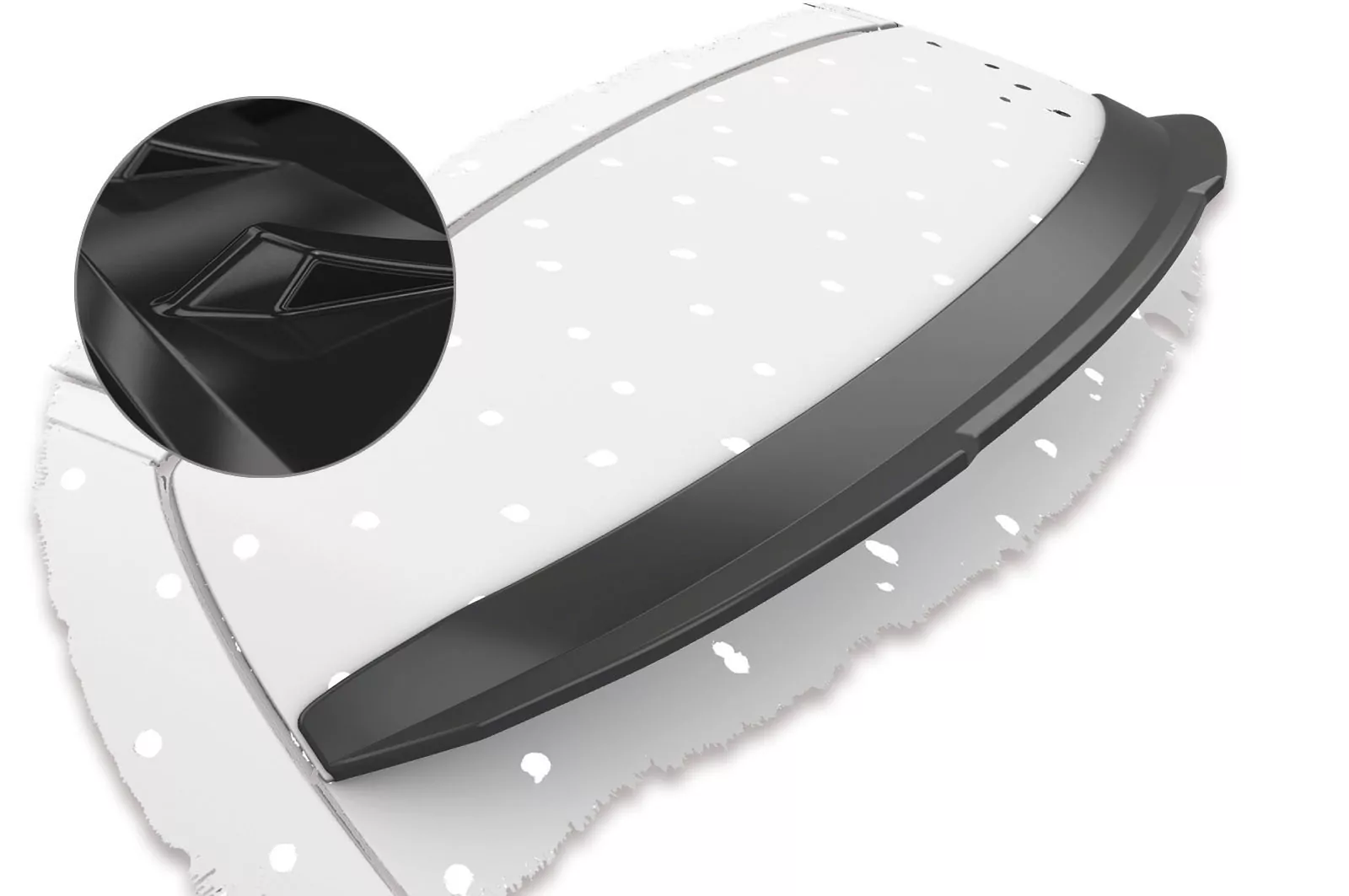 Heckflügel mit ABE für Mercedes CLA X117 Shooting Brake HF739-G Schwarz Hochglanz