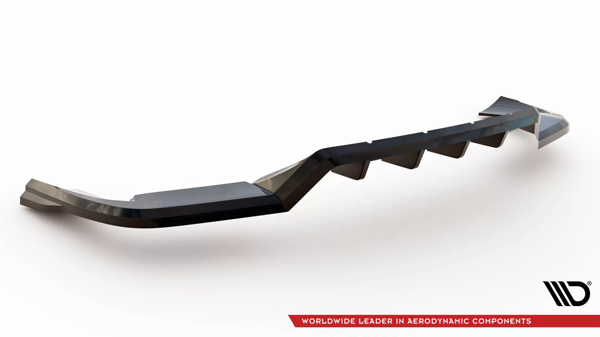 Hinten Splitter (mit Einem Vertikalem Balken) Porsche Cayenne Sport Design Mk3 Schwarz Hochglanz