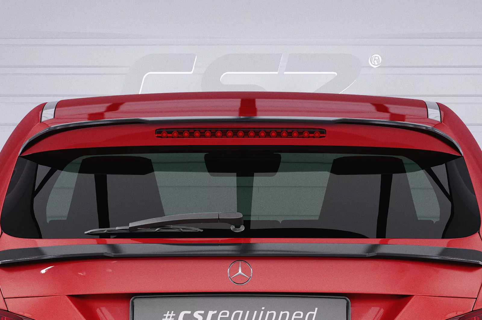 Heckflügel mit ABE für Mercedes-Benz CLA X117 Shooting Brake HF739 Schwarz Strukturiert