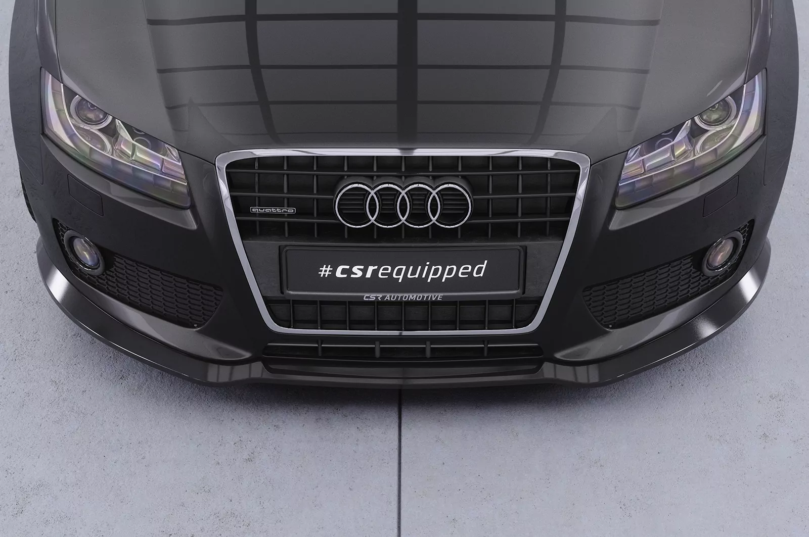 Cup-Spoilerlippe mit ABE für Audi A5 8T CSL378 Strukturiert (schwarz matt)