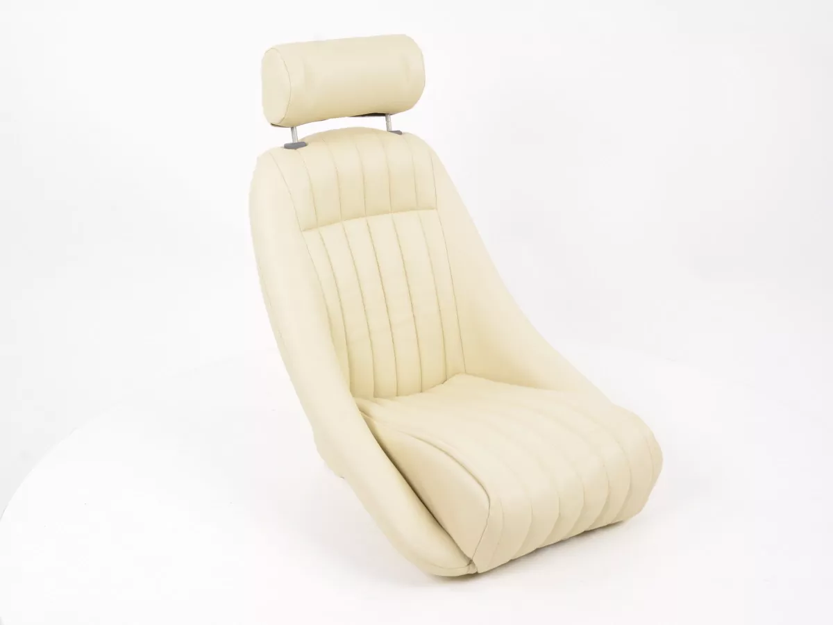 FK Oldtimersitze Auto Vollschalensitze Set Classic 2 Kunstleder beige mit Kopfstütze