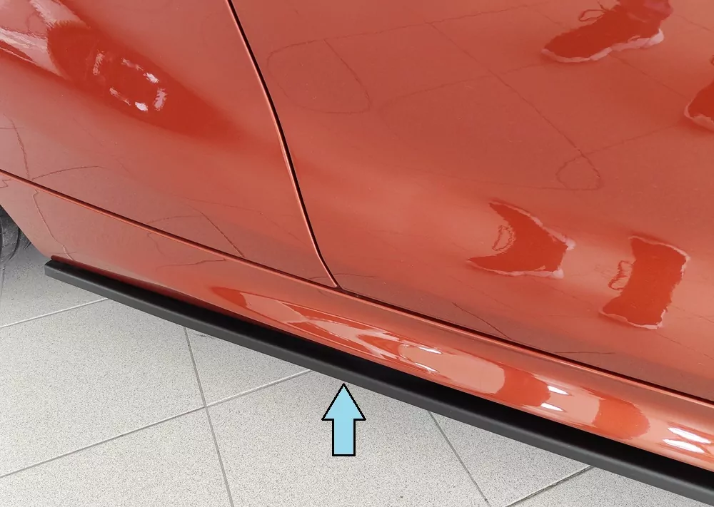 Rieger Seitenschweller rechts ansatz matt schwarz für BMW 1er F21  (1K2) Lim. / 2-tür. 05.2015- (ab Facelift) LCI
