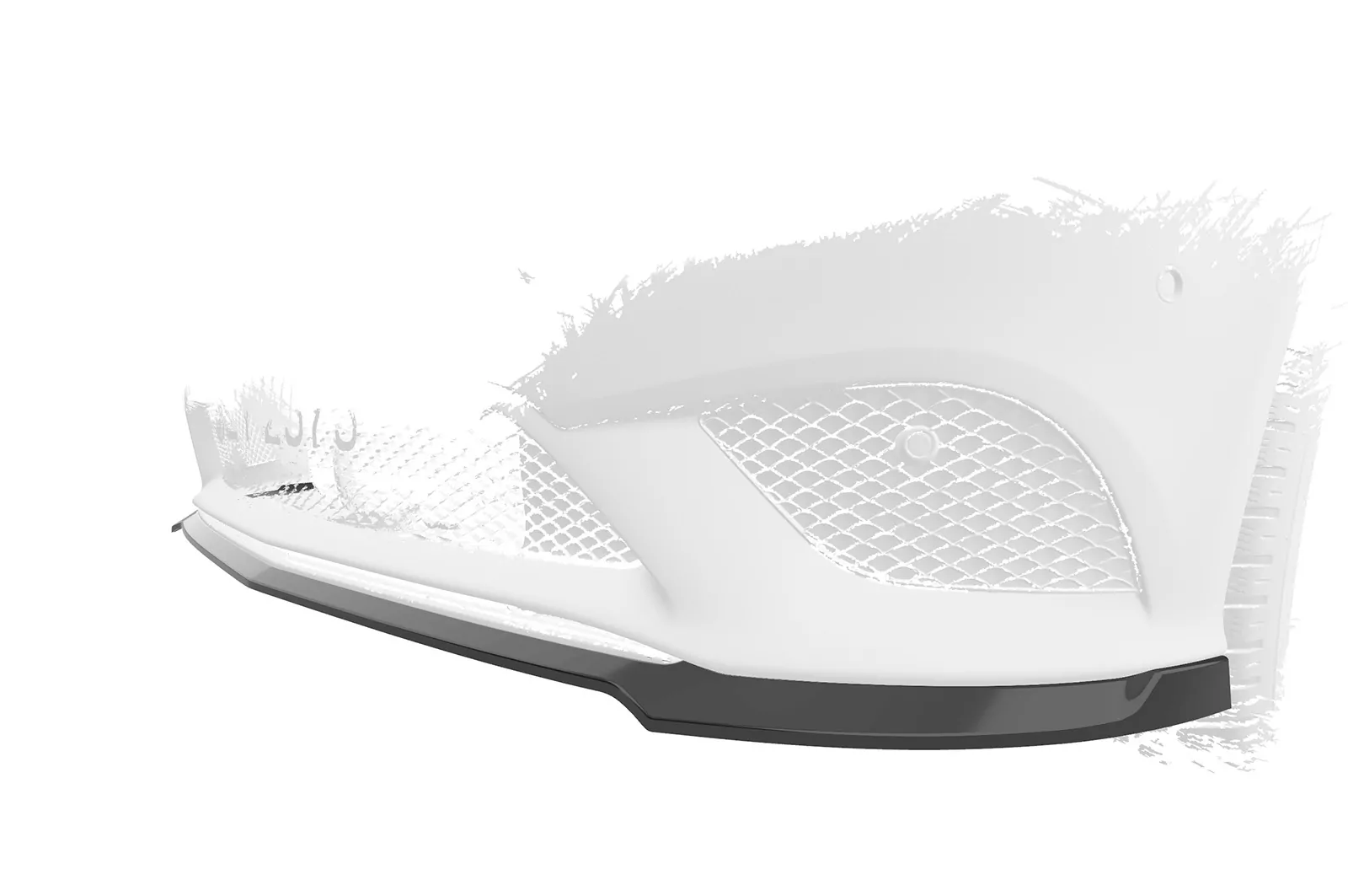 Cup-Spoilerlippe mit ABE für Mercedes Benz C-Klasse W205 CSL546 Schwarz Strukturiert