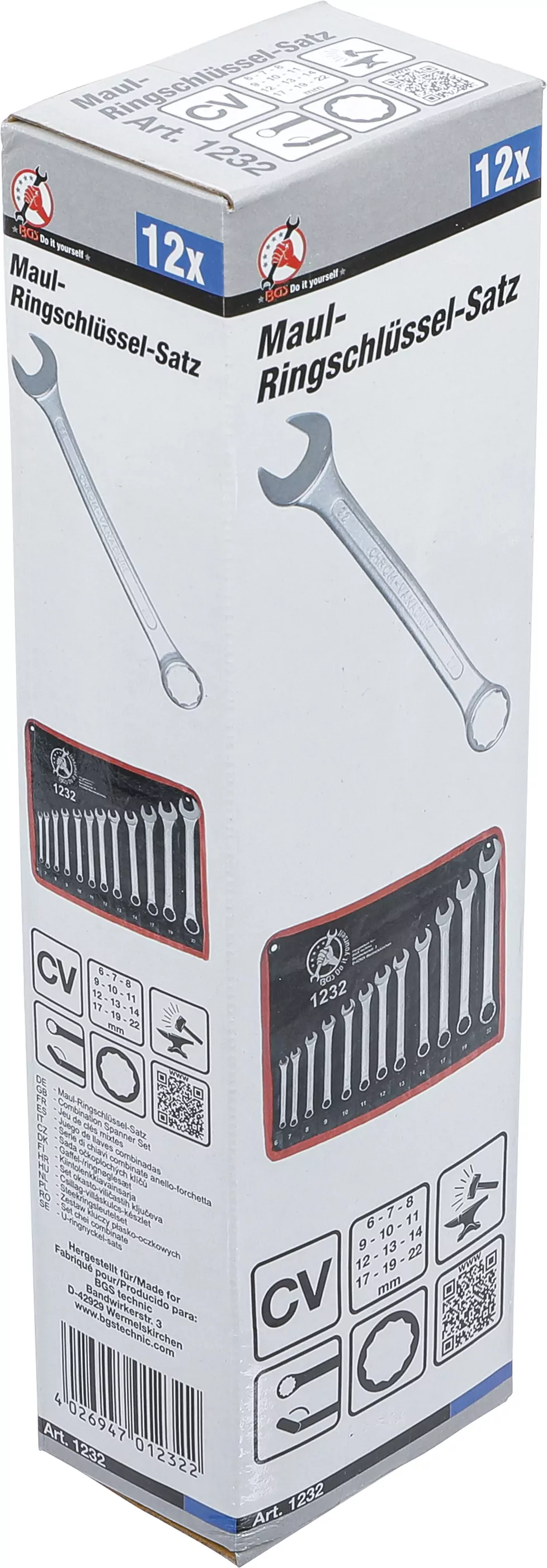 Maul-Ringschlüssel-Satz | SW 6 - 22 mm | 12-tlg.