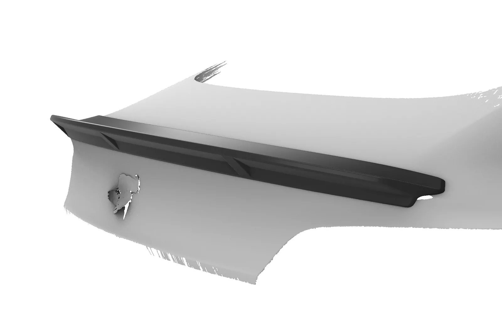 Heckflügel mit ABE für Tesla Model 3 HF985 Schwarz Strukturiert