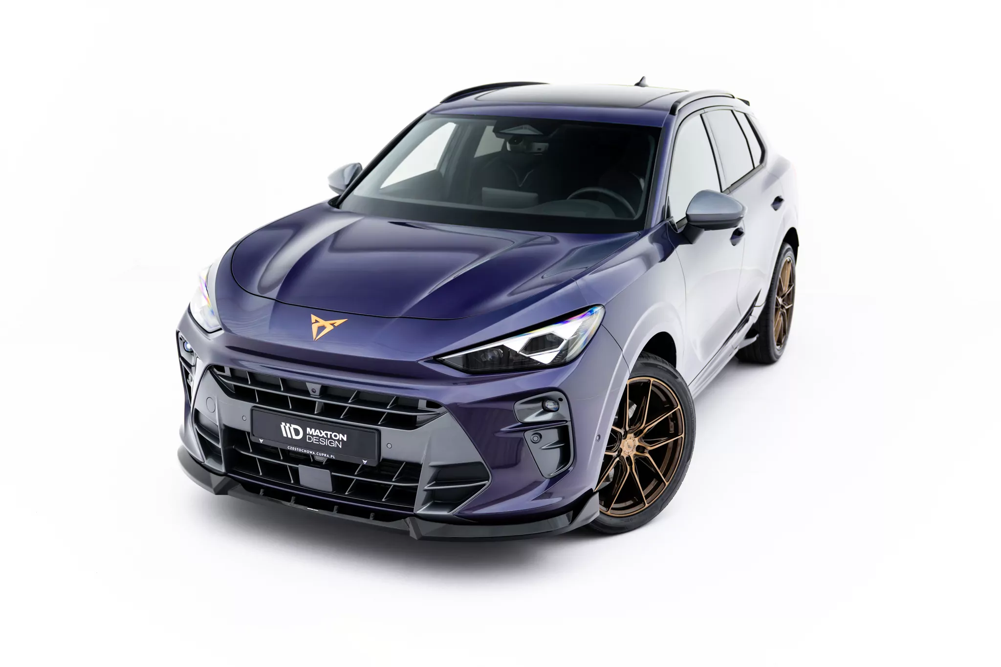 Front Ansatz V.1 Für Cupra Terramar Mk1 Schwarz Hochglanz