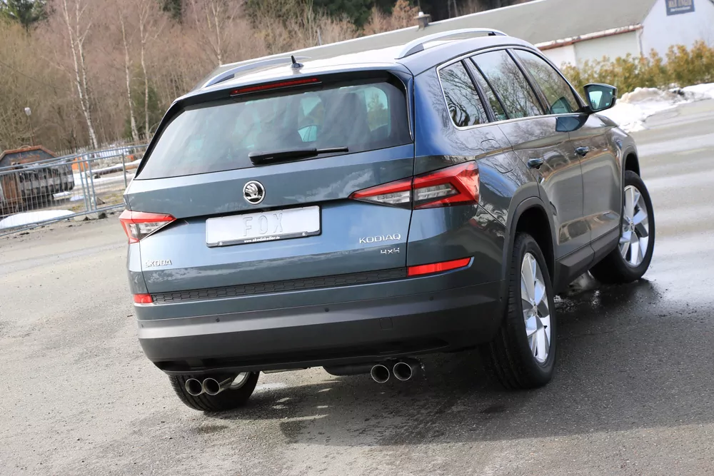 Skoda Kodiaq 4x4  Endschalldämpfer quer - 2x80 Typ 25 rechts/links - Endrohre unter der Stoßstange