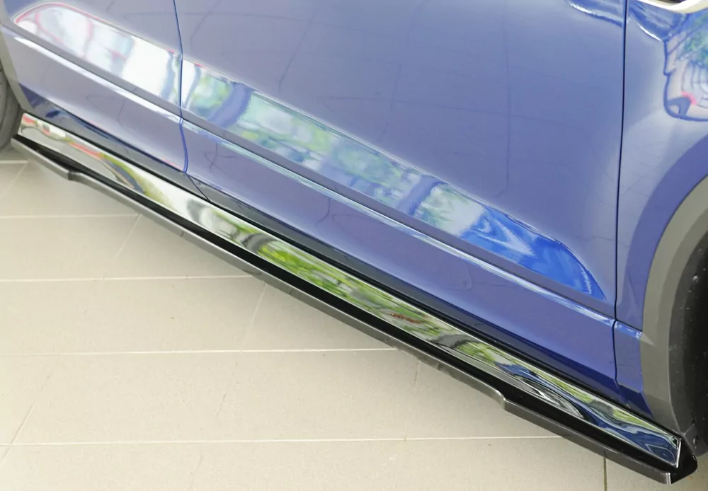 Rieger Seitenschweller rechts ansatz glanz schwarz für VW T-Roc R (A1) 5-tür. 01.22- (ab Facelift)