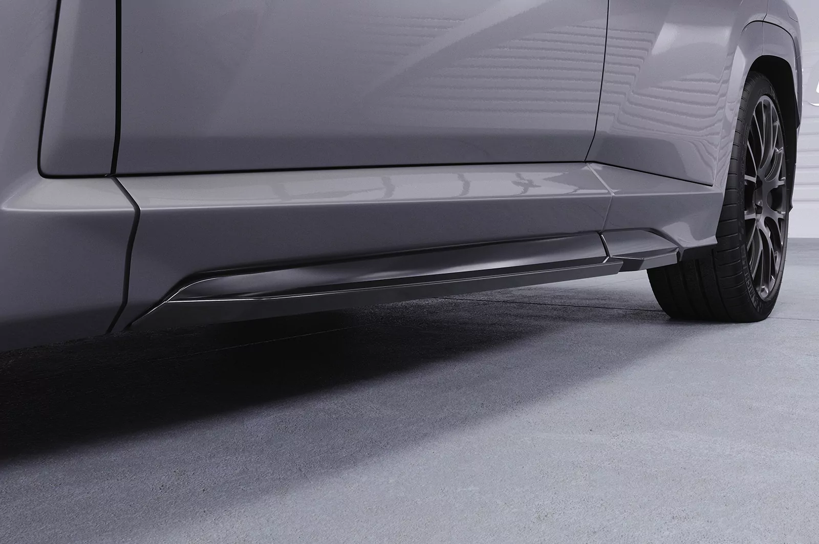 Seitenschweller für Hyundai Tucson 4 (NX4) N-Line SS570 Schwarz Strukturiert