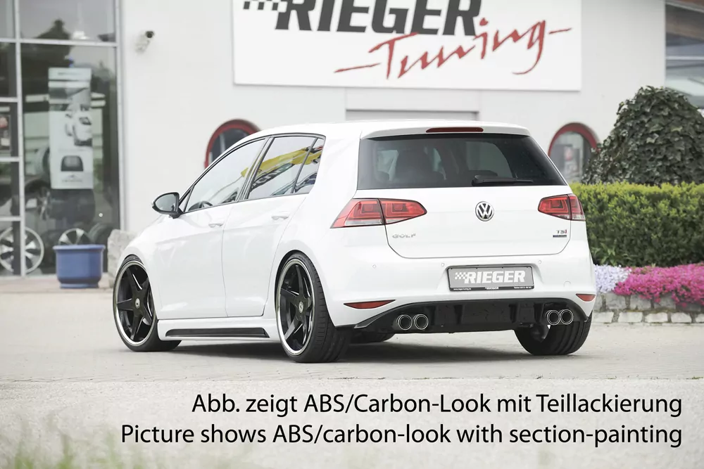 Rieger Seitenschweller links  carbon look für VW Golf 7 3-tür. 10.12-