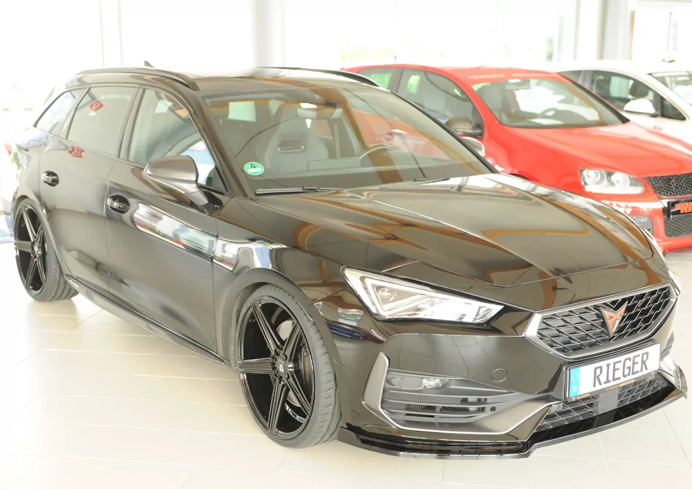 Rieger Spoilerschwert glanz schwarz für Cupra Leon (KL) 5-tür. (ST/Sportstourer) 09.20-06.24 (bis Facelift)