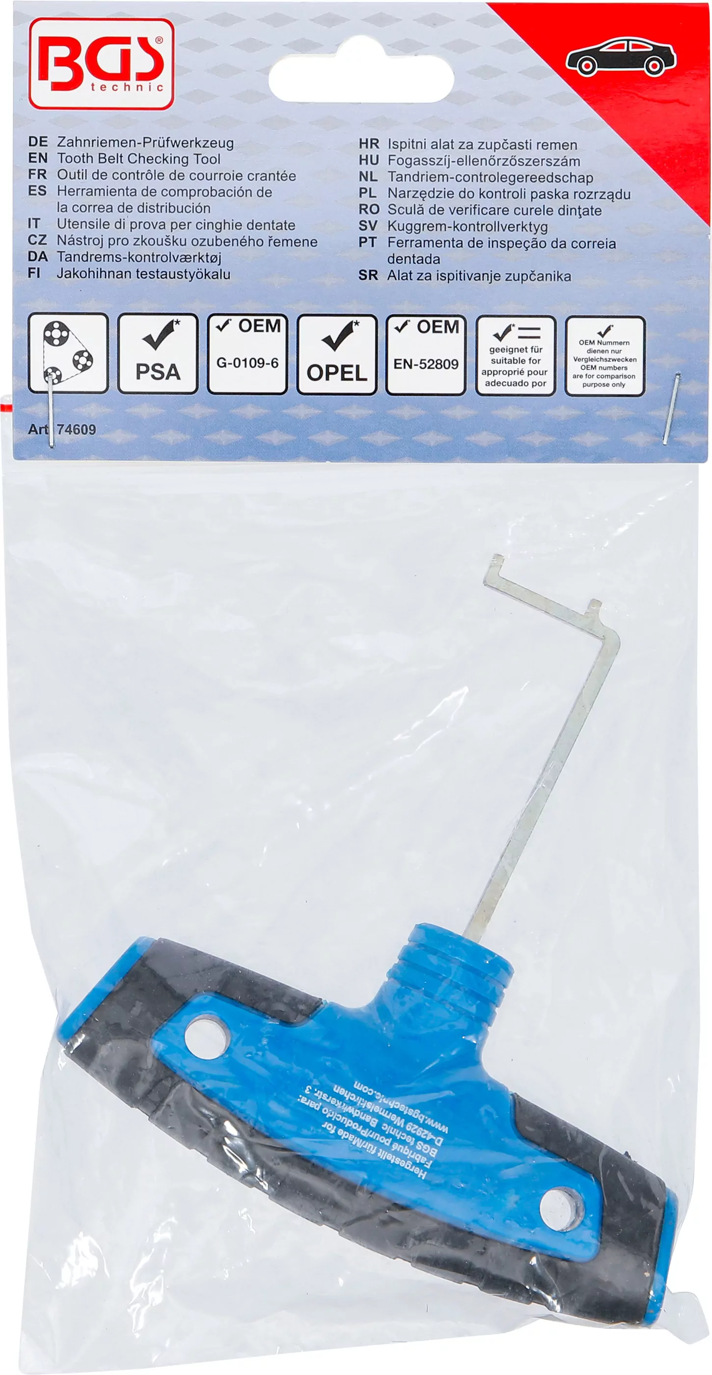 Zahnriemen-Prüfwerkzeug | für 1.0 L und 1.2 L PSA-Motoren
