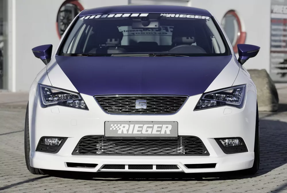 Rieger Spoilerlippe für Seat Leon (5F) - 5-tür. 10.12-12.16 (bis Facelift) carbon optik