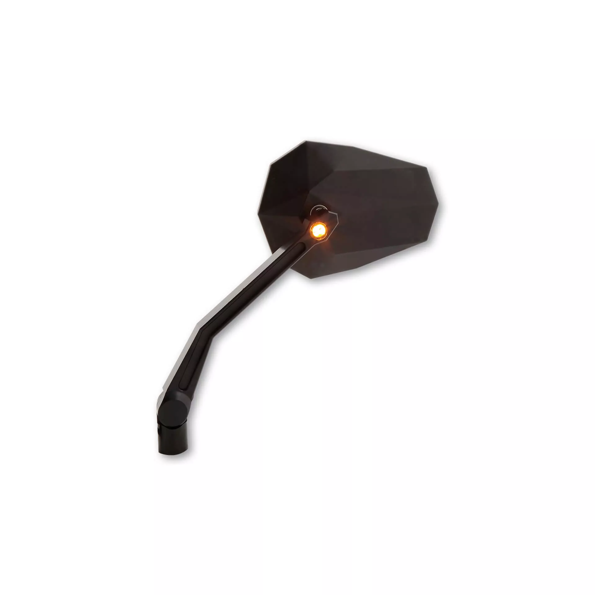 HIGHSIDER pro Handlebar Mirror Stealth -X2 Black With LED Indicator (Pair)