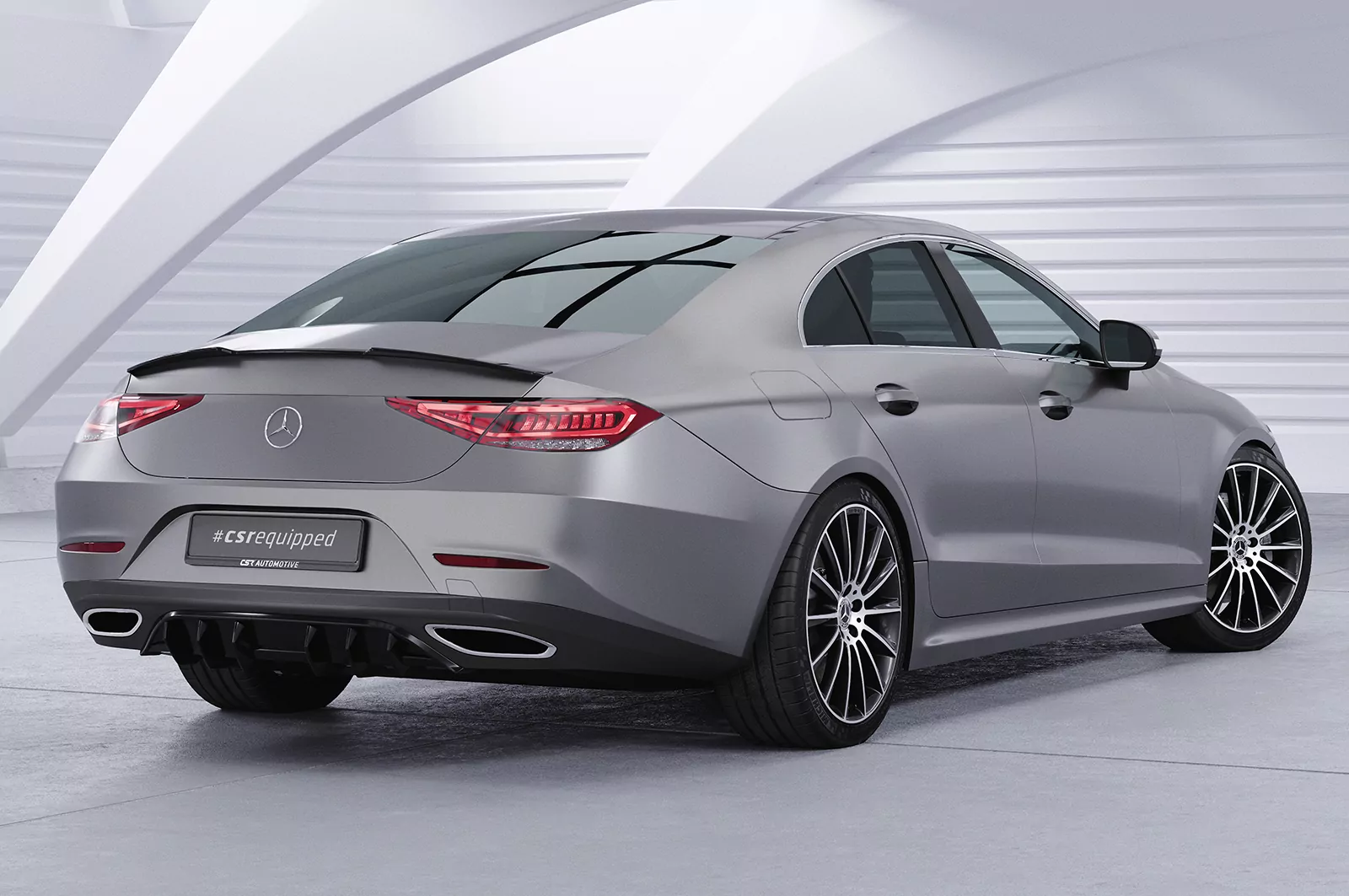 Heckflügel mit ABE für Mercedes Benz CLS (C257) HF874 Schwarz Strukturiert