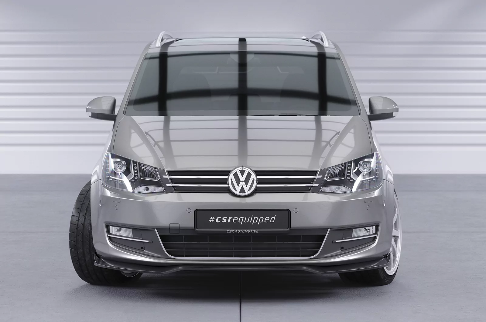 Cup-Spoilerlippe mit ABE für VW Sharan 2 (7N) CSL757 Schwarz Strukturiert