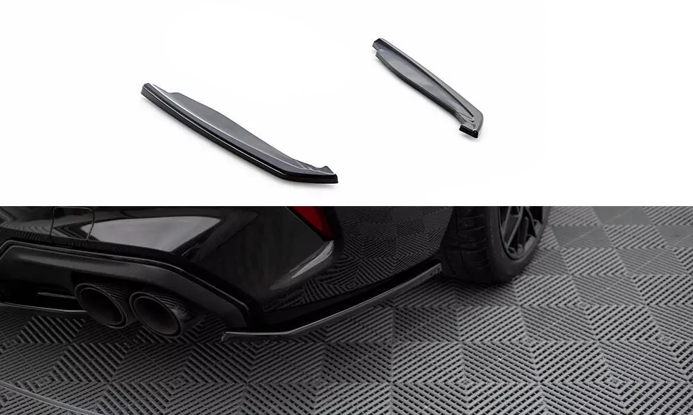 Heck Ansatz Flaps Diffusor V.2 Für BMW M8  Gran Coupe F93 / Coupe F92 Schwarz Hochglanz