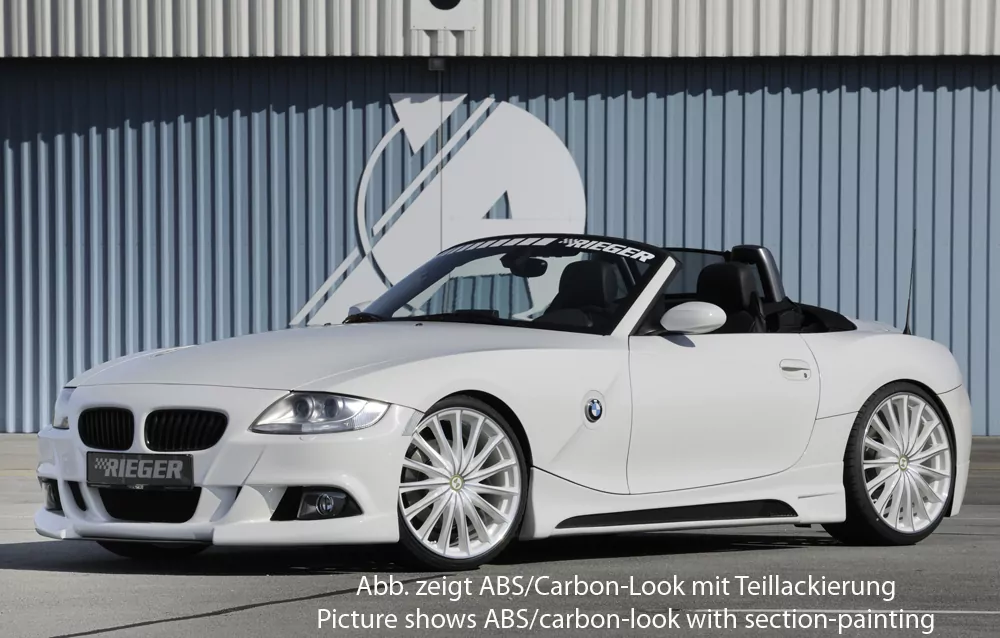 Rieger Seitenschweller links    matt schwarz für BMW Z4 (E85) Roadster 01.06-03.09 (ab Facelift)