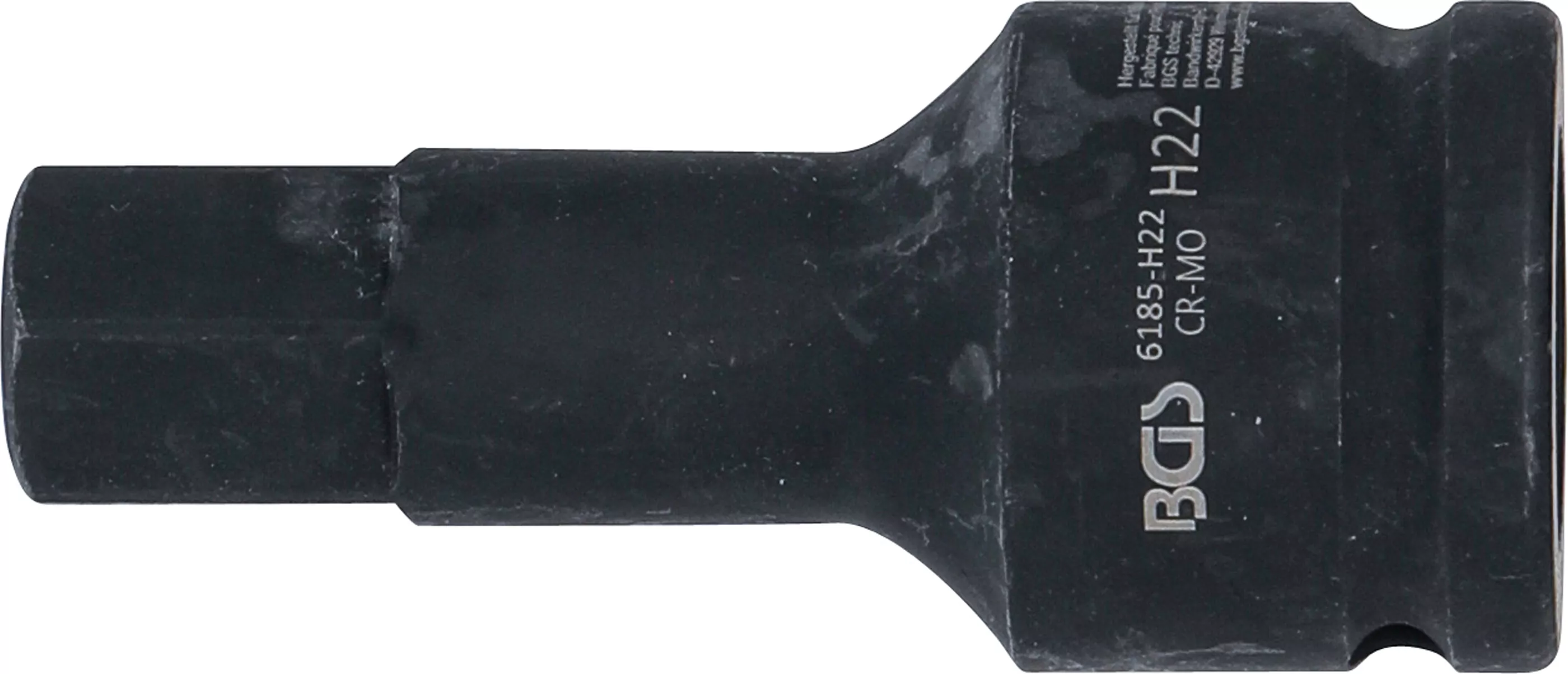 Kraft-Bit-Einsatz | Länge 100 mm | Antrieb Innenvierkant 20 mm (3/4") | Innensechskant 22 mm