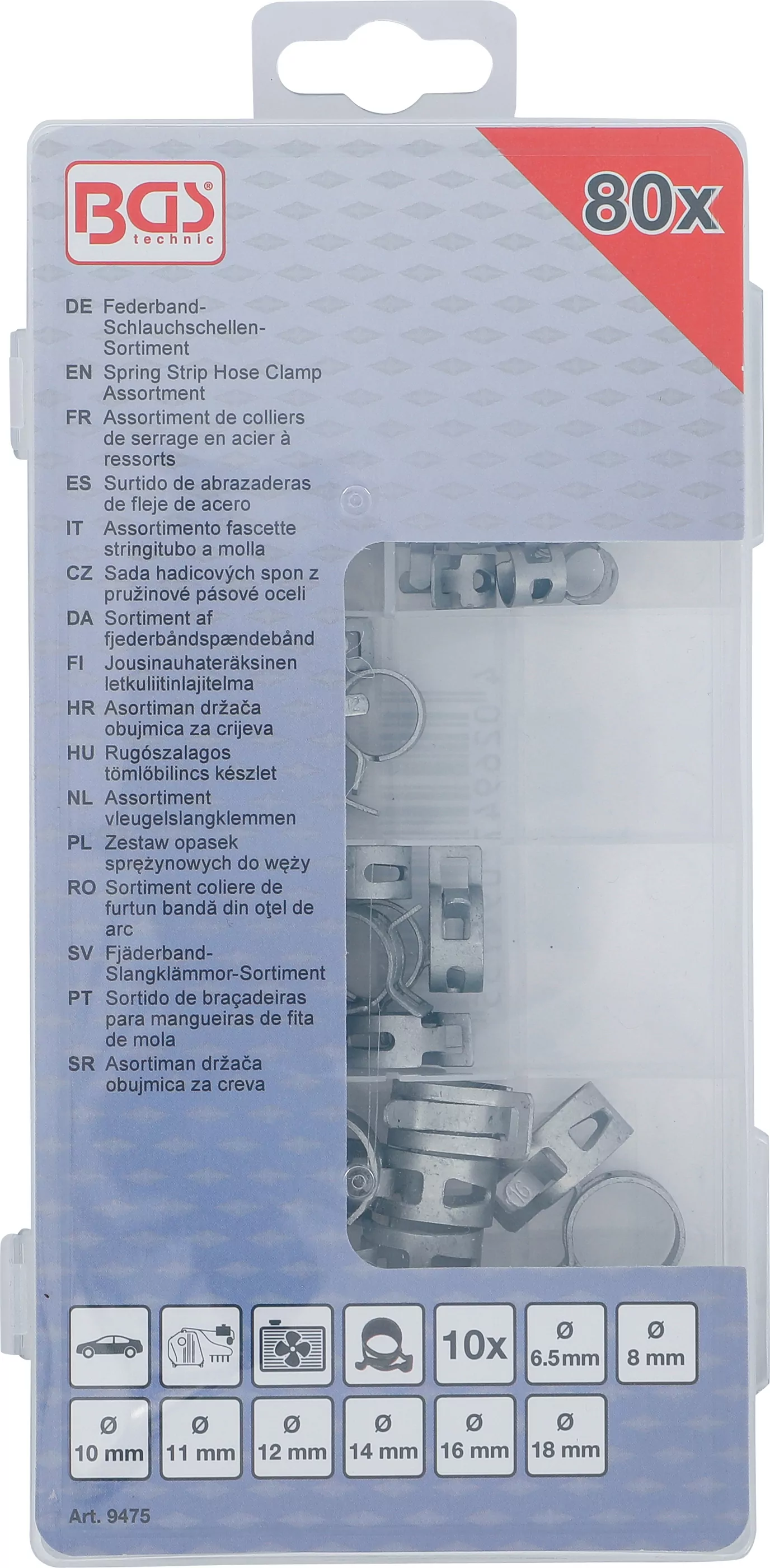 Federband-Schlauchschellen-Sortiment | 80-tlg.