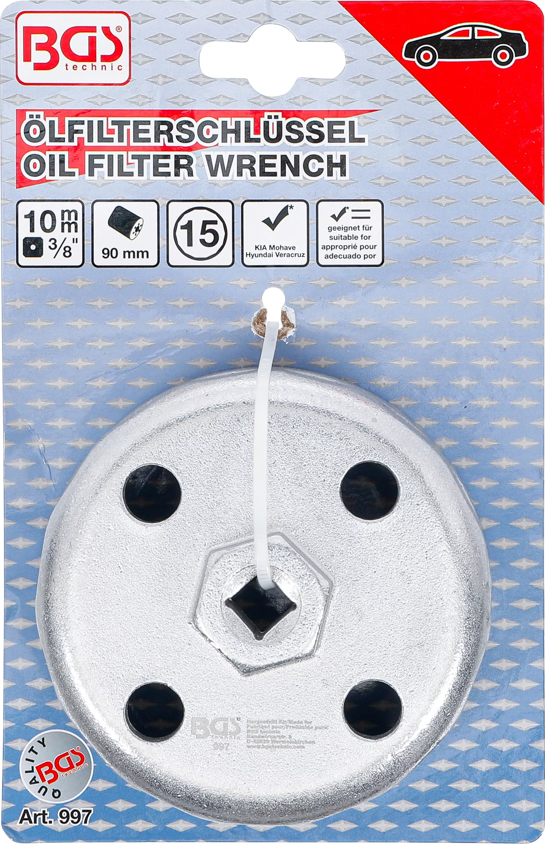 Ölfilterschlüssel | 15-kant | für Hyundai, Kia