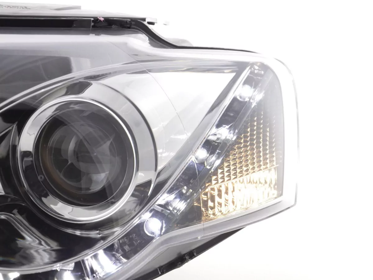 Scheinwerfer Set Daylight LED TFL-Optik VW Passat Typ 3C Bj. 05- chrom für Rechtslenker