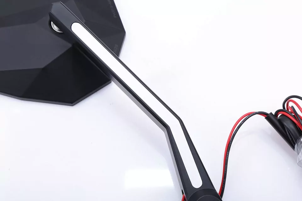 HIGHSIDER pro Handlebar Mirror Stealth -X3 Black With LED Position Light (Pair)