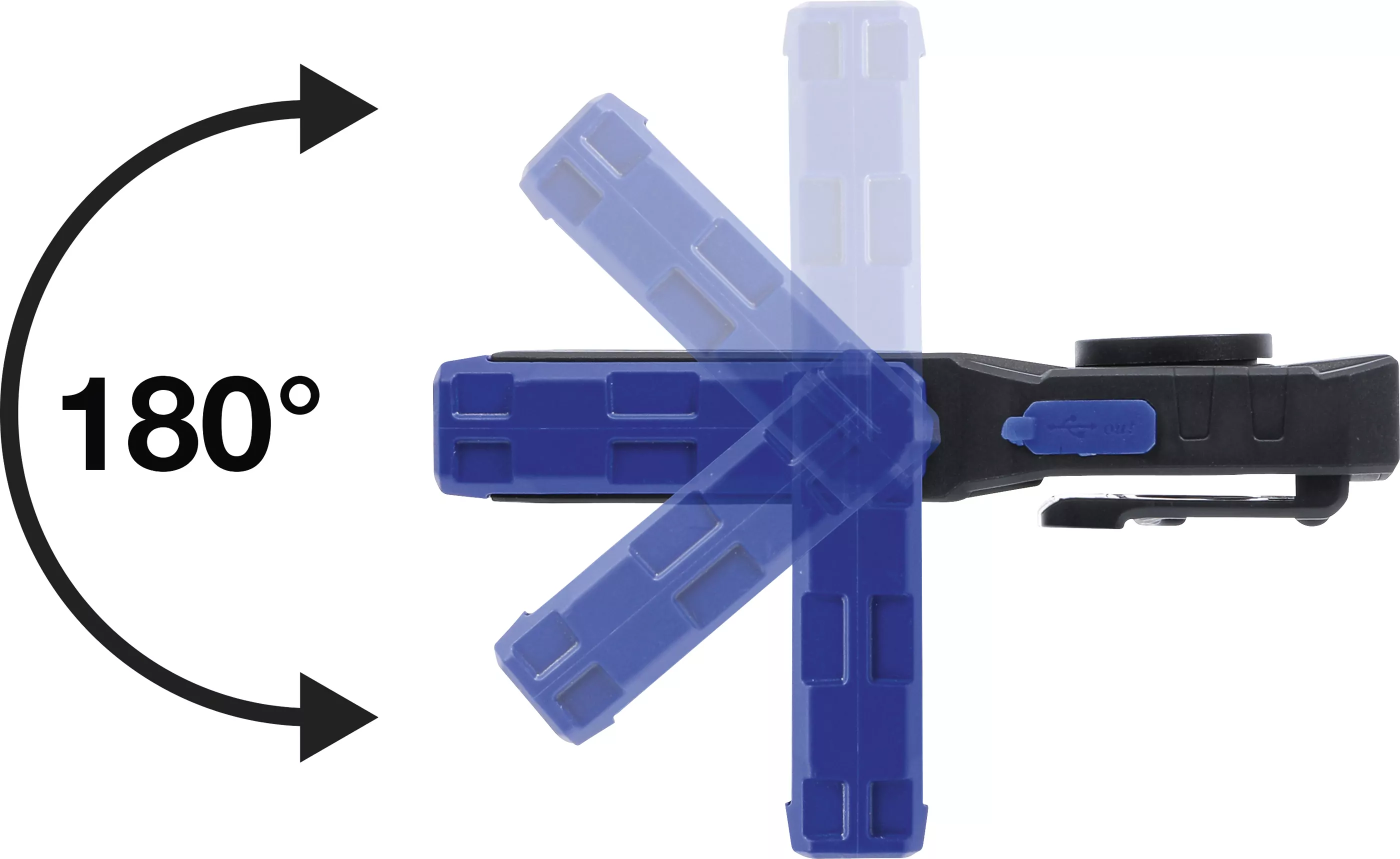 COB-LED-Werkstattleuchte mit Magnet und Haken | klappbar