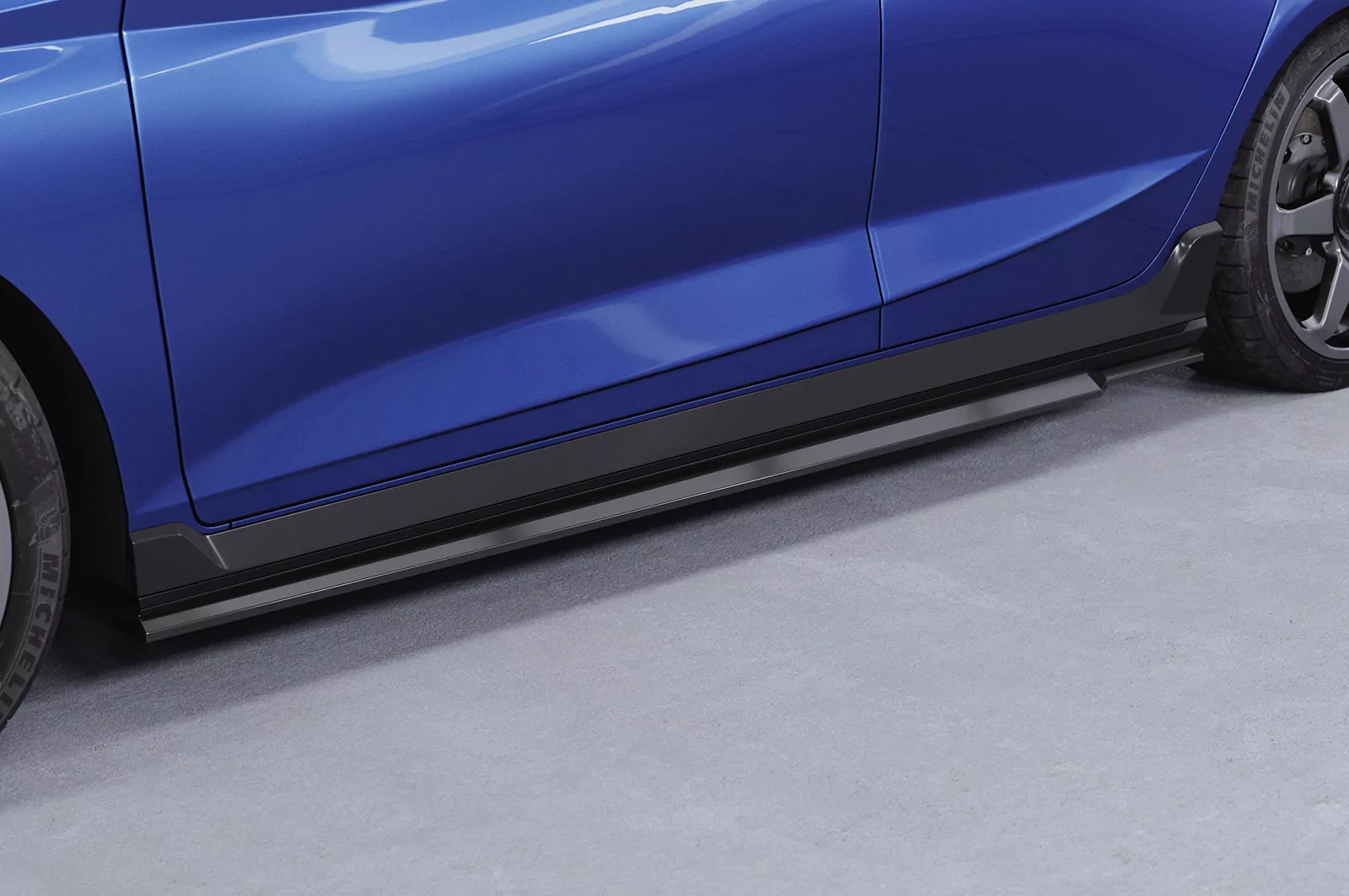 Seitenschweller für Hyundai I20 (BC3) N / N-Line SS574 Schwarz Strukturiert