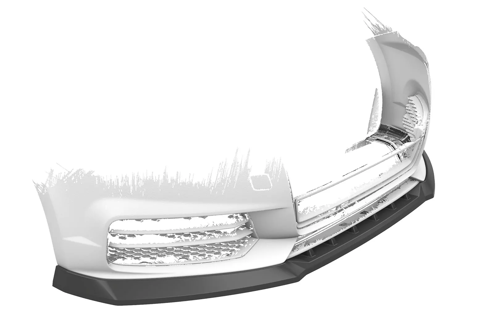 Cup-Spoilerlippe mit ABE für Audi A1 8X CSL481-M Carbon Look (matt)