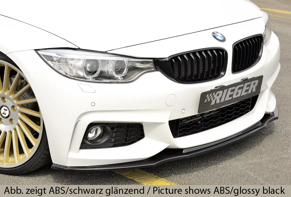 Rieger Spoilerschwert für BMW 4er F33  (3C) | Cabrio 03.13-06.15 (bis Facelift) für orig. M-Paket-Frontschürze