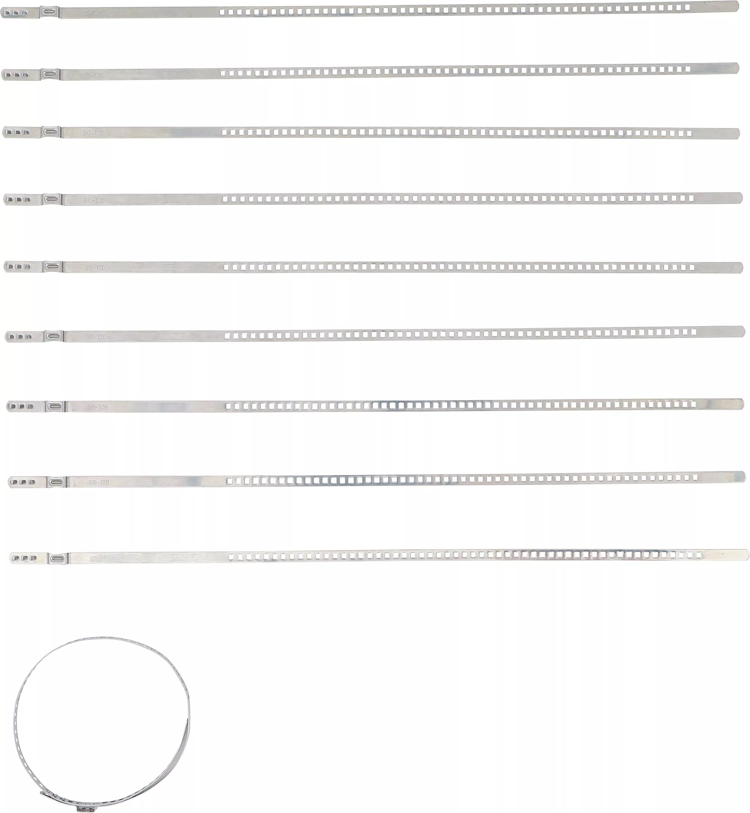 Achsmanschetten-Schellen-Satz | Edelstahl | rostfrei | 7 mm | 50 - 120 mm | 10-tlg.