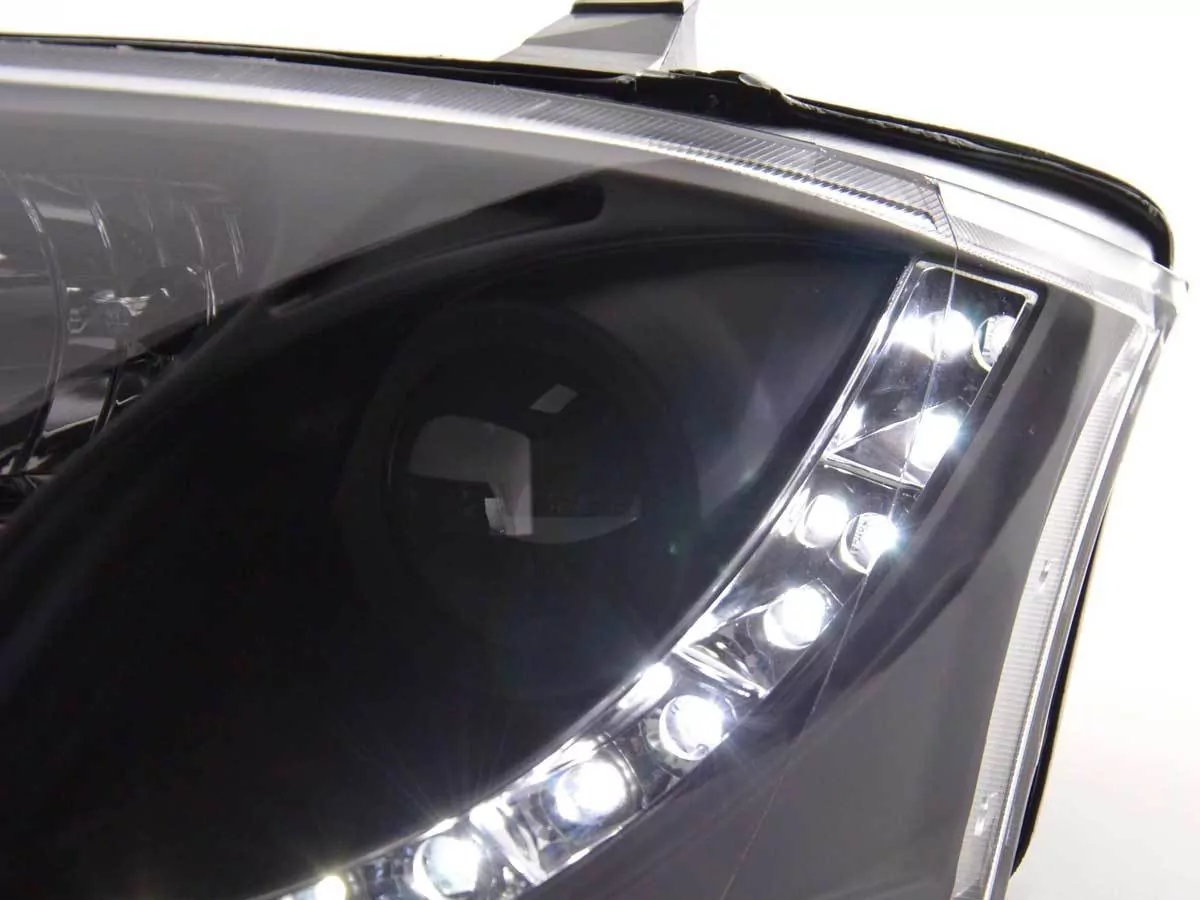 Scheinwerfer Set Daylight LED TFL-Optik Audi TT Typ 8N Bj. 99-06 schwarz