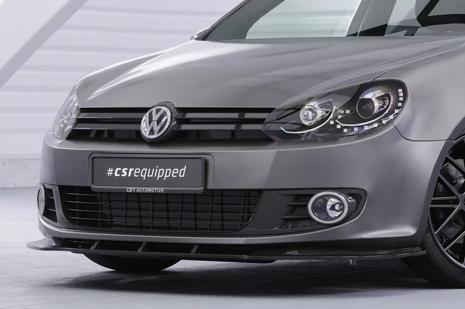 Cup-Spoilerlippe mit ABE für VW Golf 6 CSL035 Strukturiert (schwarz matt)