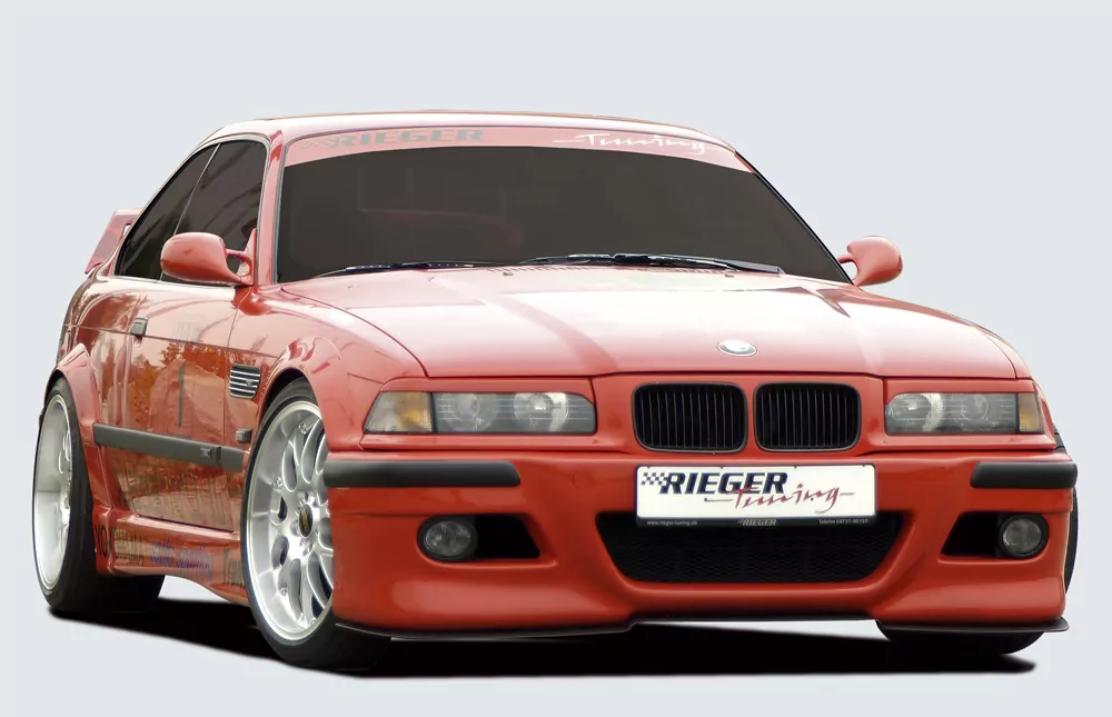 Rieger Spoilerstoßstange M3-Look für BMW 3er E36 - Coupé  -> inkl. 2 Rieger Lüftungsschächte carbon optik
