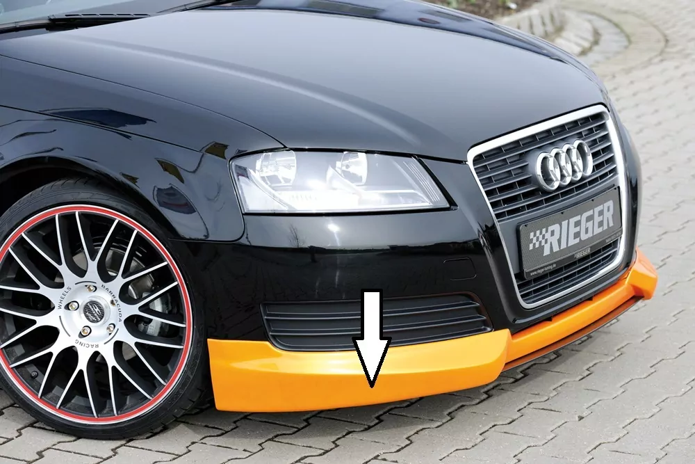 Rieger Spoilerlippe für Audi A3 (8P) - 3-tür. 07.08- (ab Facelift) carbon optik