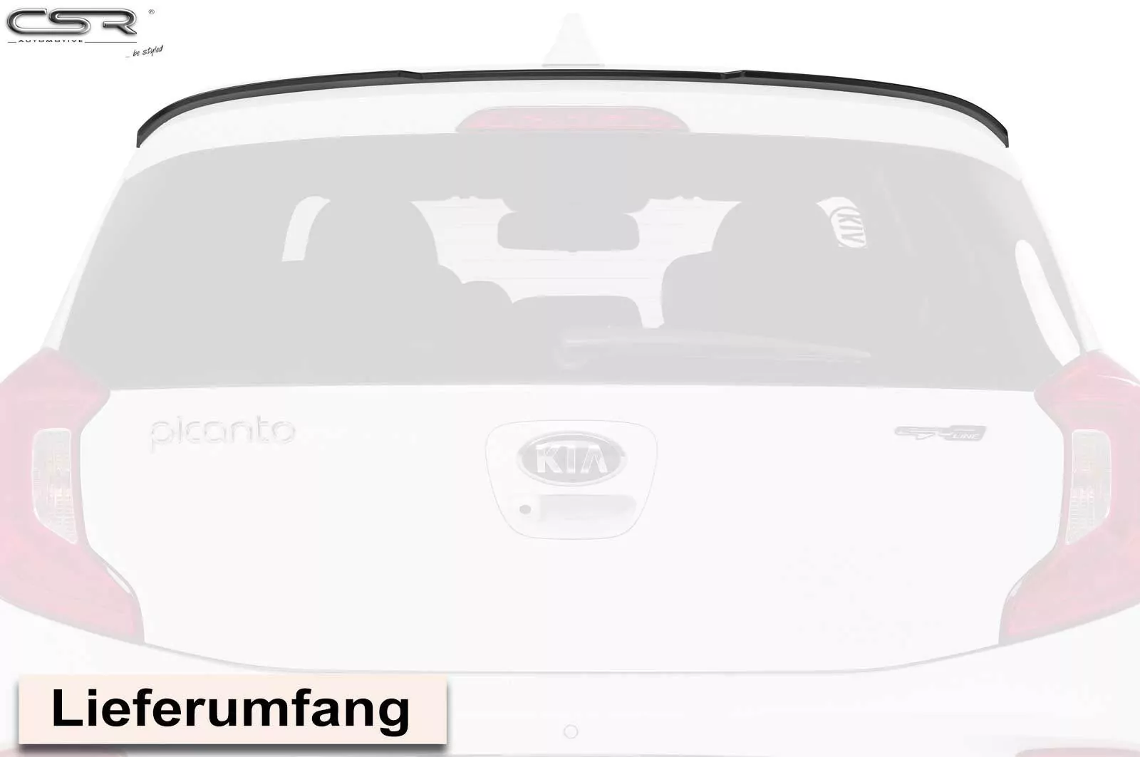 Heckflügel mit ABE für Kia Picanto (JA) HF705-M Carbon Look (matt)