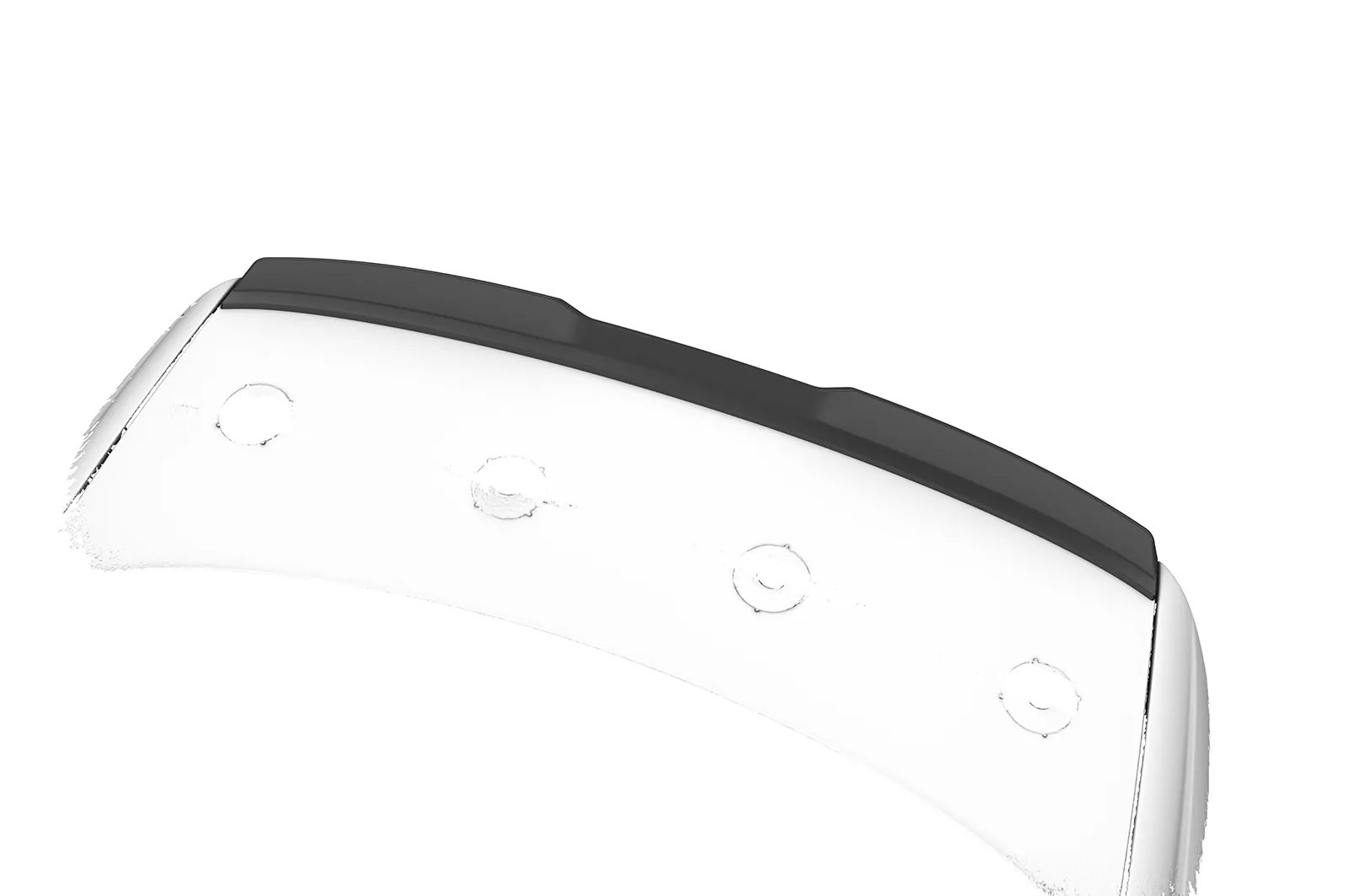 Heckflügel mit ABE für BMW 3er E46 Coupe / Cabrio HF162 Schwarz Strukturiert