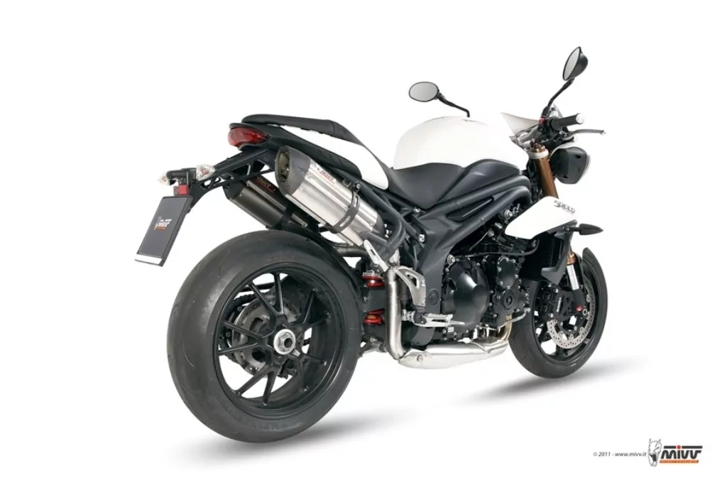 MIVV 2x SUONO In Edelstahl Für TRIUMPH SPEED TRIPLE 11-