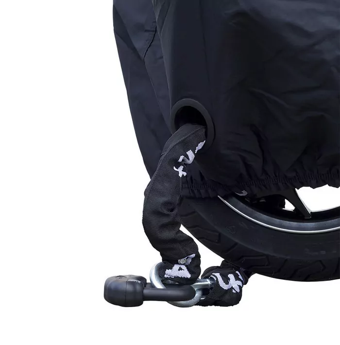 Motorrad-abdeckplane 3w "alfa" | Tc | Schwarz | U.a. Für Piaggio Mp3, Gilera Fuoco  Mit Topcase