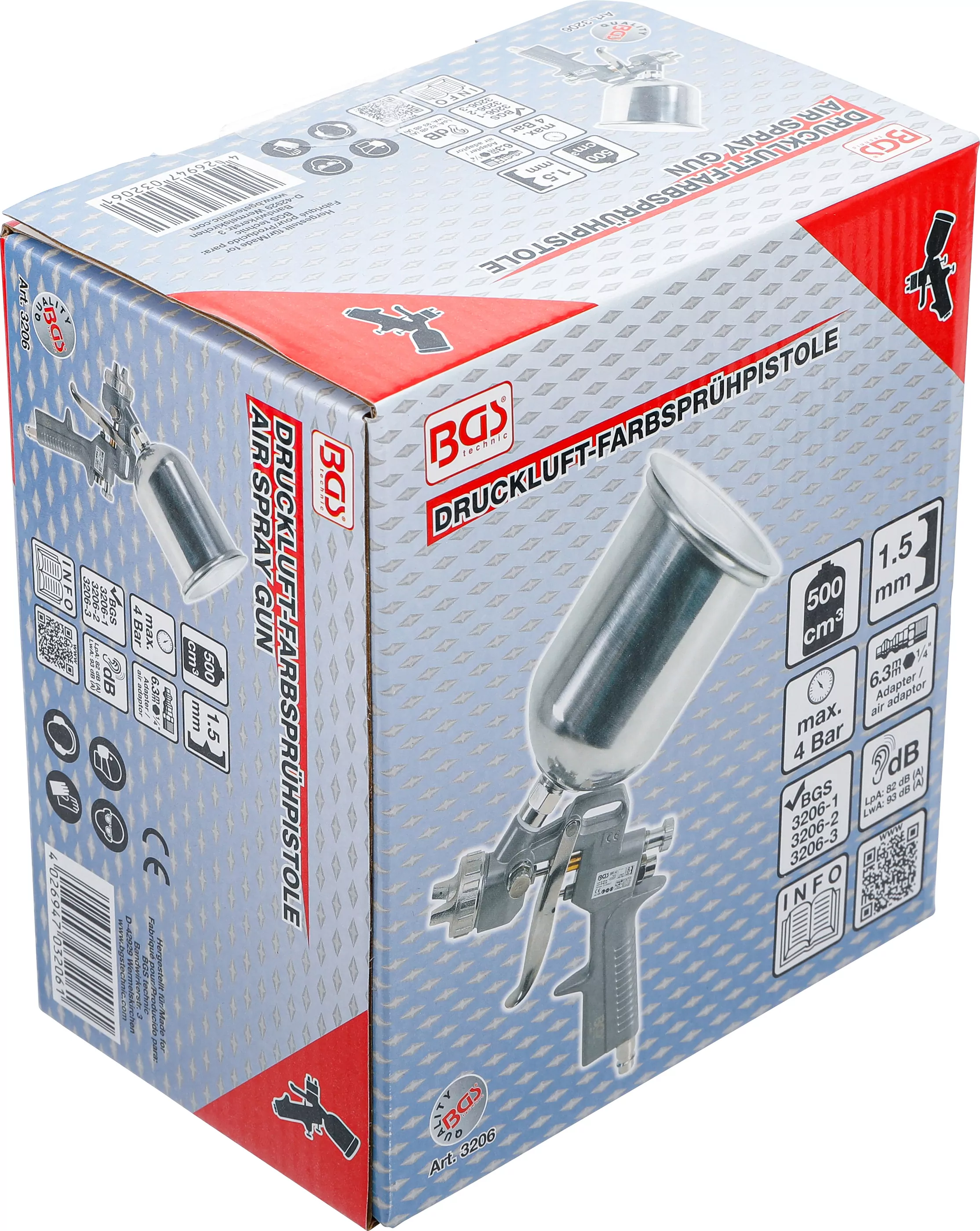 Druckluft-Farbsprühpistole | 500 cm³