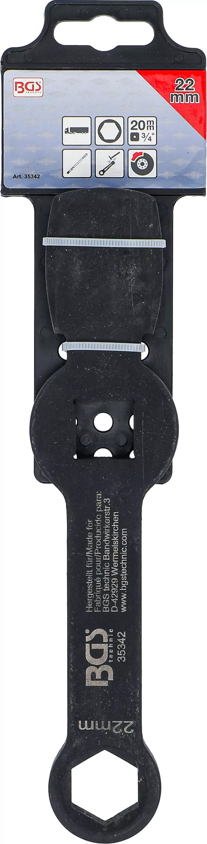 Schlag-Ringschlüssel | Sechskant | mit 2 Schlagflächen | SW 22 mm